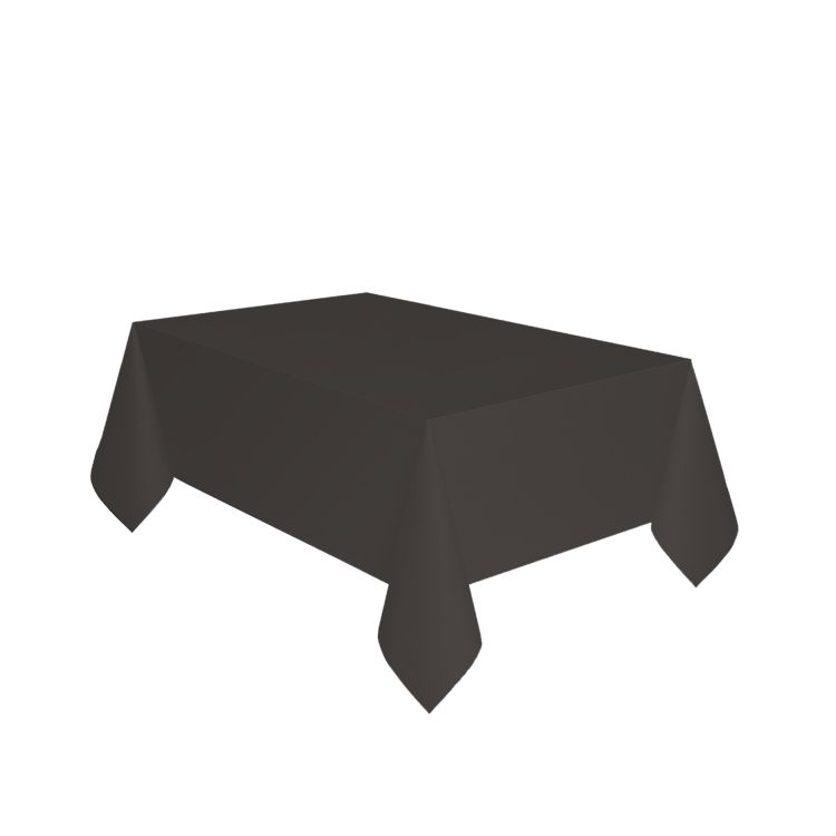 Față de masă neagra din hartie - 137 x 274 cm