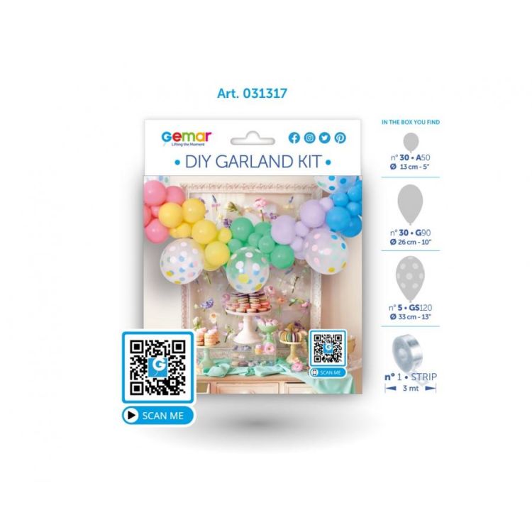 Ghirlandă Gemar DIY cu baloane macaron