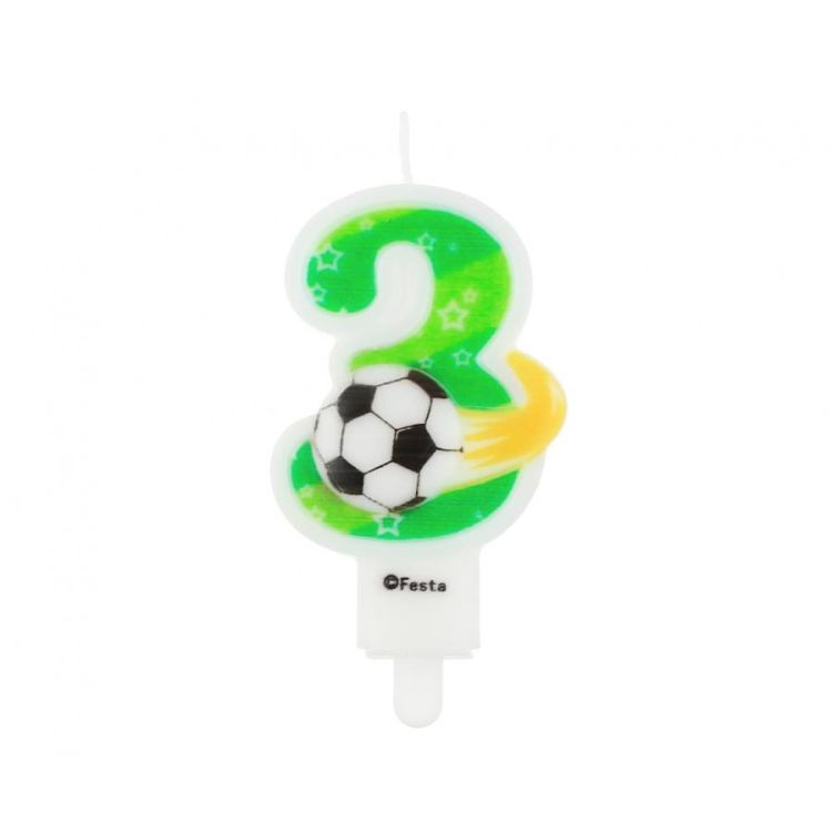 Lumanare fotbal cifra 3