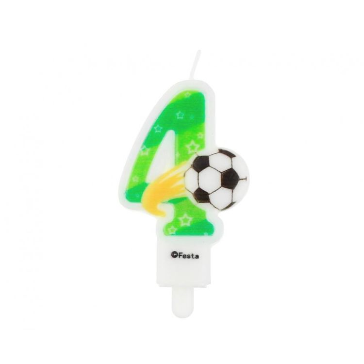 Lumanare fotbal cifra 4