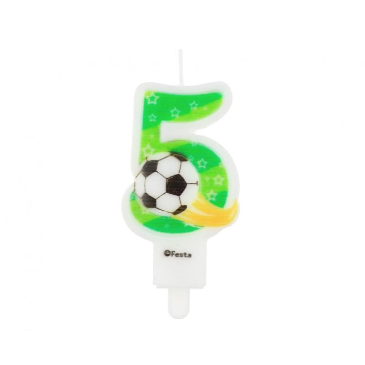 Lumanare fotbal cifra 5