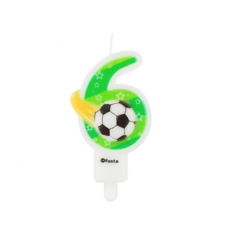 Lumanare fotbal cifra 6