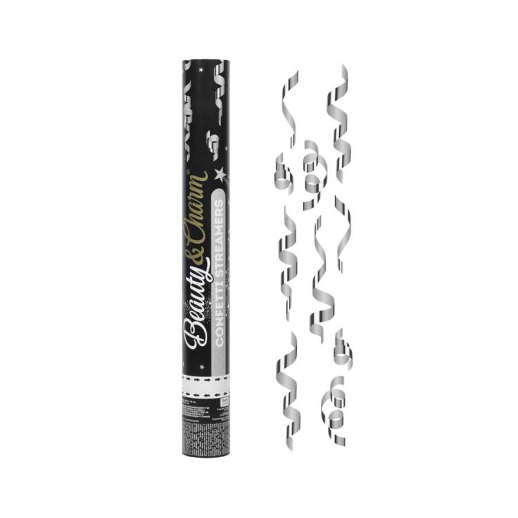 Tun confetti fasii argintii - 40 cm