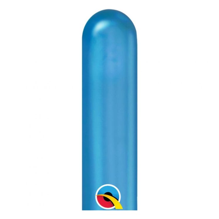 100 baloane modelaj Qualatex chrome blue