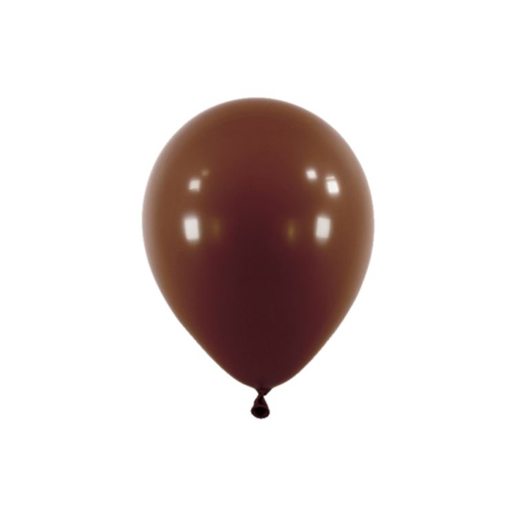 100 baloane maron Chocolate - 12 cm