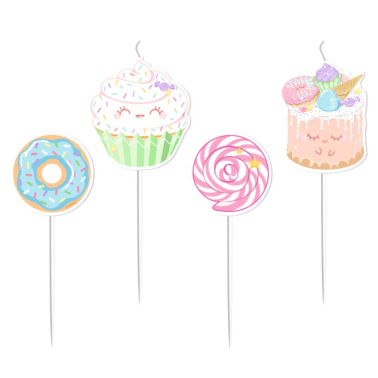 4 mini lumânări Crazy Cake