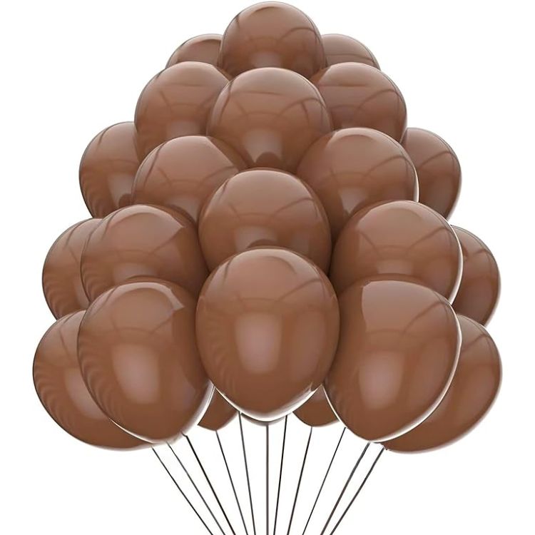 50 baloane maron Chocolate - 27 cm
