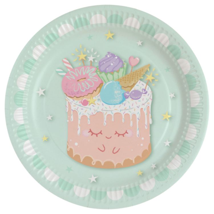 8 farfurii Crazy Cake - 23 cm