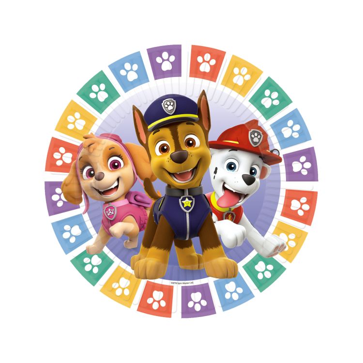 8 farfurii Paw Patrol - 18 cm