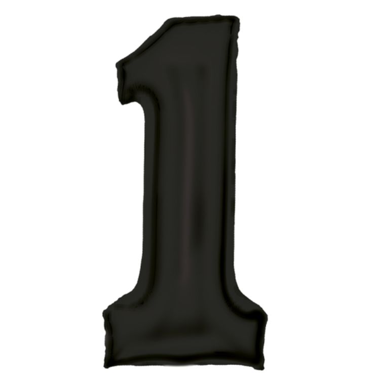 Balon folie cifra 1 negru