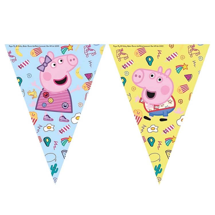 Banner stegulețe Peppa Pig - 230 cm