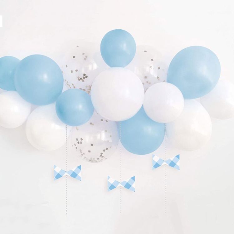 Ghirlandă baloane bleu și alb 2m