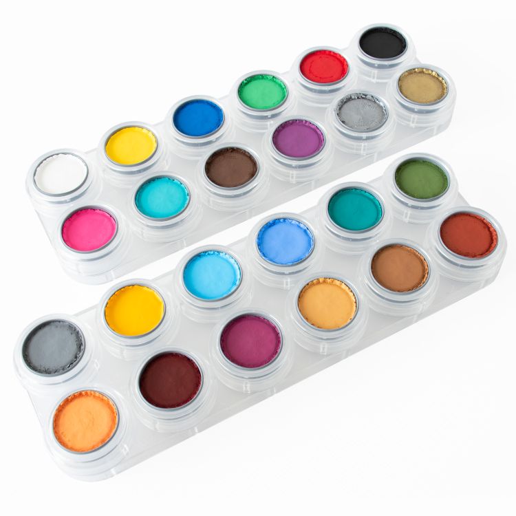 Paleta de 24 vopsele Grimas - culori diverse - de 2,5 ml