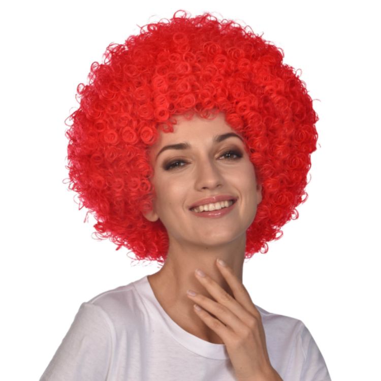 Perucă afro roșie