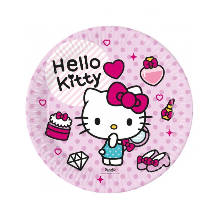 8 Farfurii Hello Kitty Fashion - 23 cm