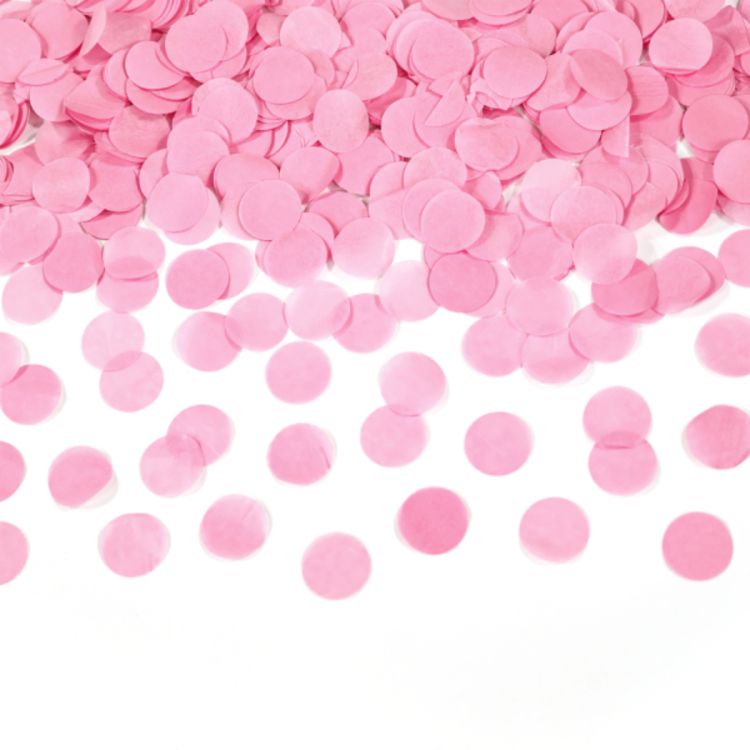 Tun confetti hârtie roz - 40 cm