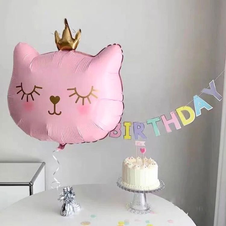 Balon pisică roz 48 cm