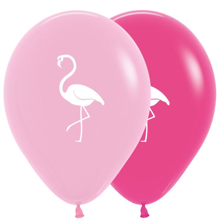 12 Baloane Flamingo Sempertex - 30 cm