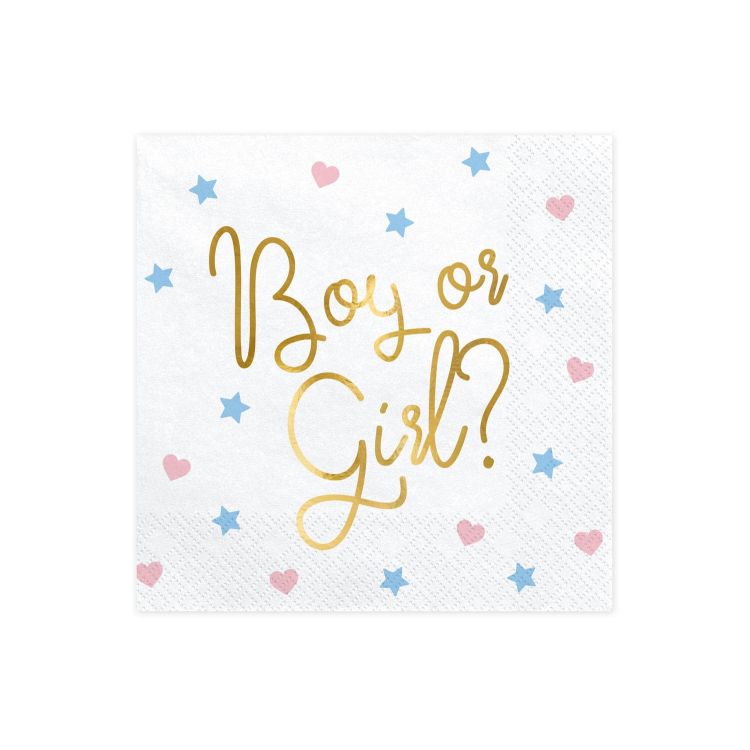 20 Șervețele Gender Reveal