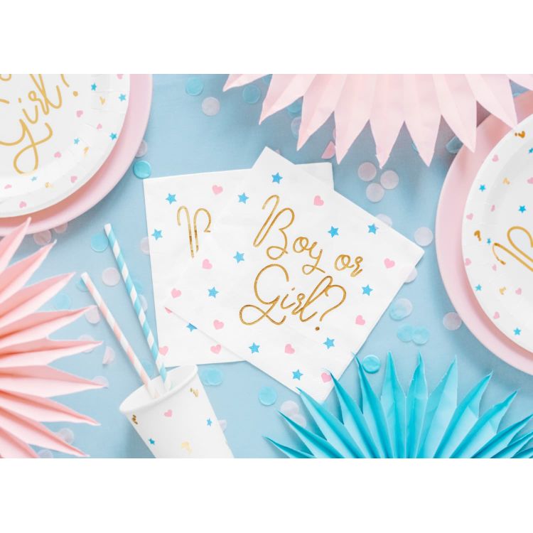 20 Șervețele Gender Reveal