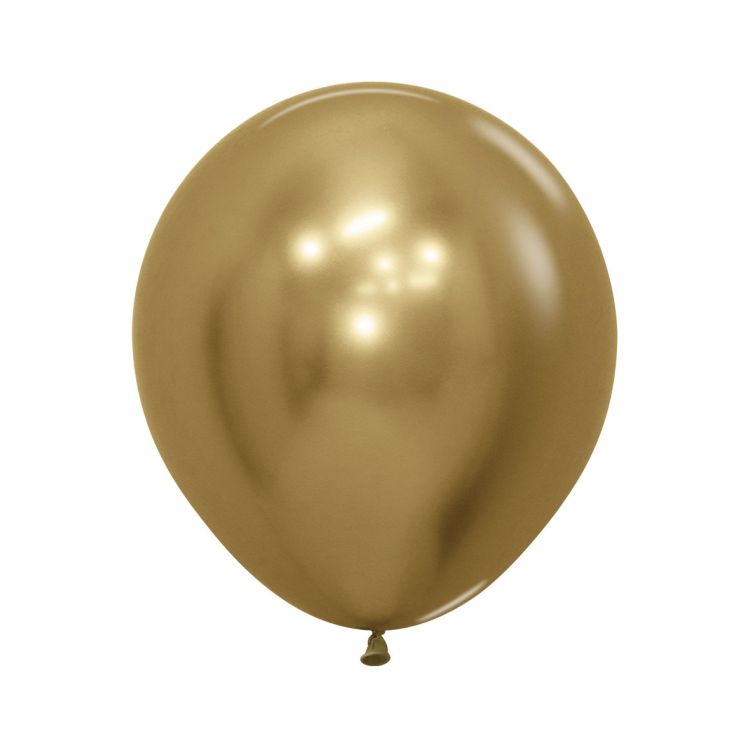 5 baloane jumbo Reflex Gold Sempertex - 45 cm