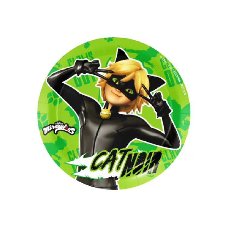 8 farfurii Cat Noir - 18 cm