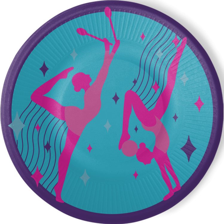 8 farfurii Gymnastics Party