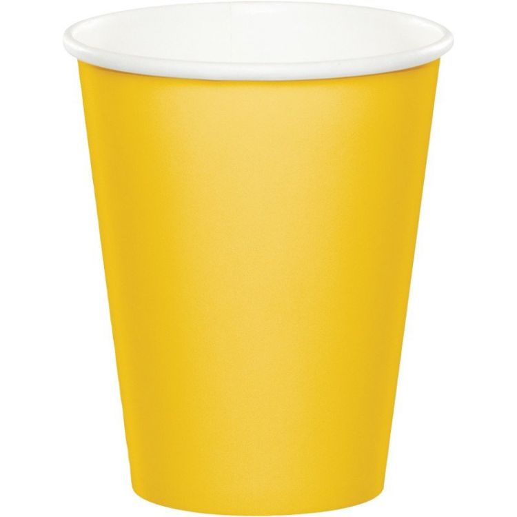8 pahare Yellow - 266 ml