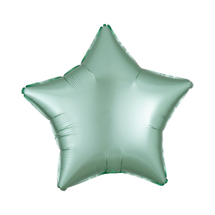 Balon folie stea verde mentă - 48 cm