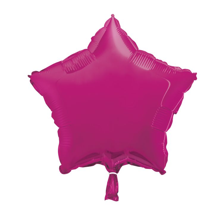 Balon stea fuchsia 45 cm