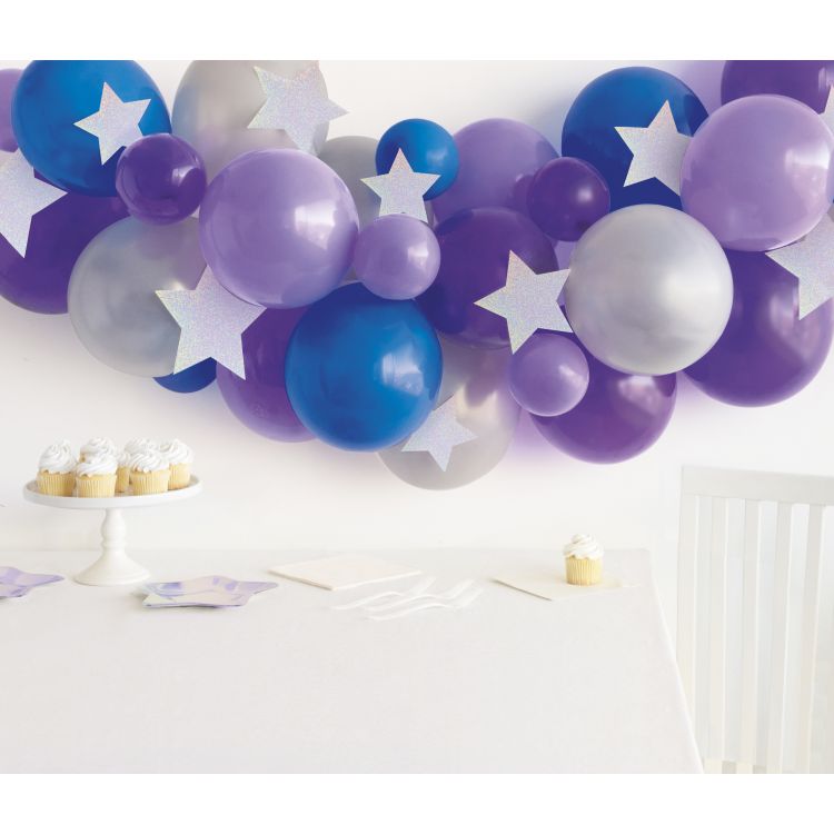 Ghirlandă DIY cu baloane purple royal blue