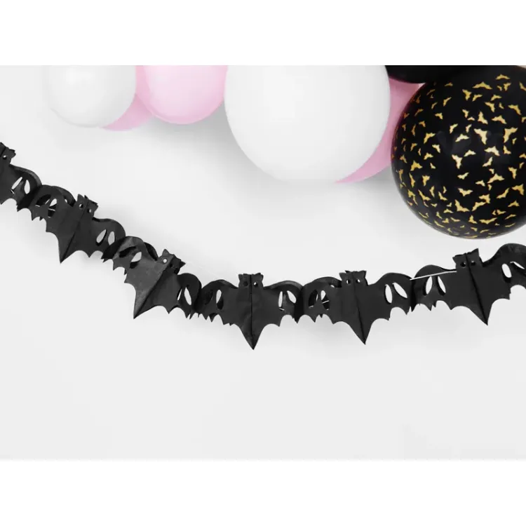 Ghirlanda Halloween Liliac Negru 4 m