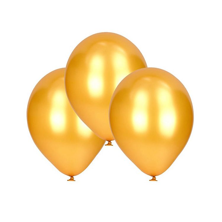 100 Baloane aurii metalizate Gemar - 25 cm