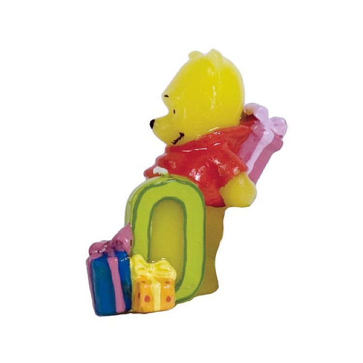 Lumanare 3D Winnie the Pooh Disney, cifra 0, inaltime 6 cm