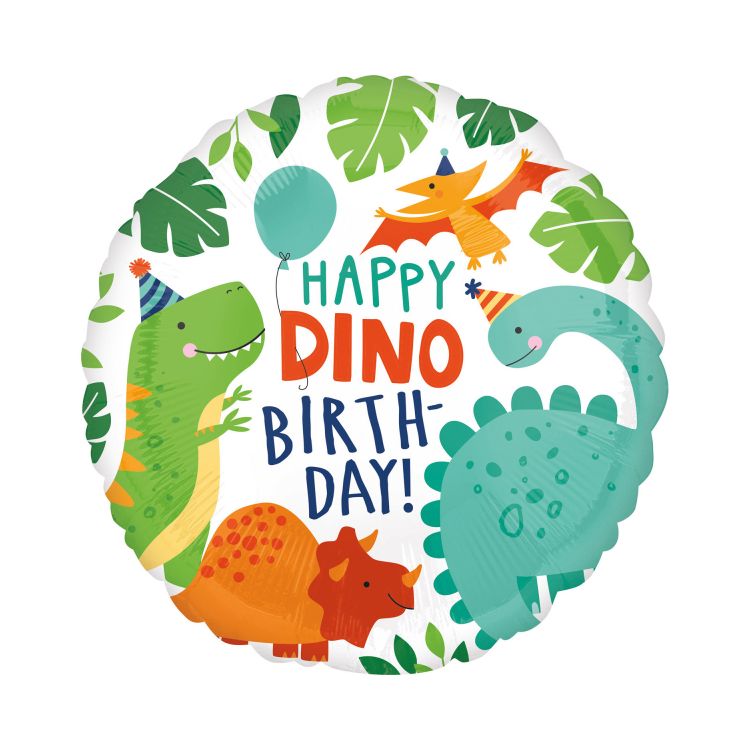 Balon Dino Happy Birthday 43 cm