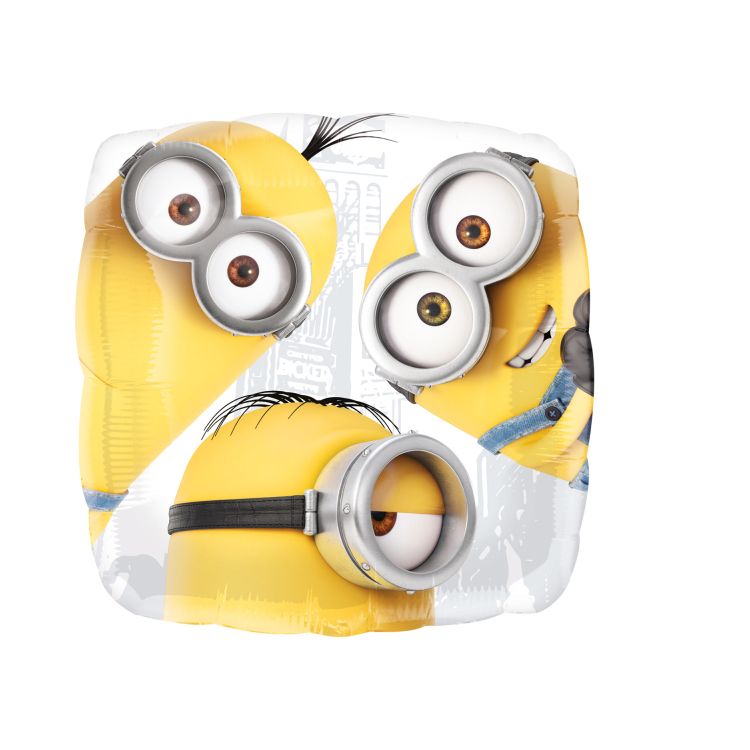 Balon folie patrat Minions 45 cm