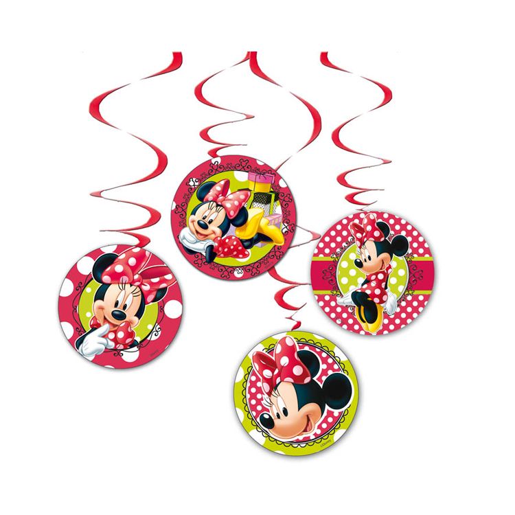 4 spirale decorative Minnie Mouse