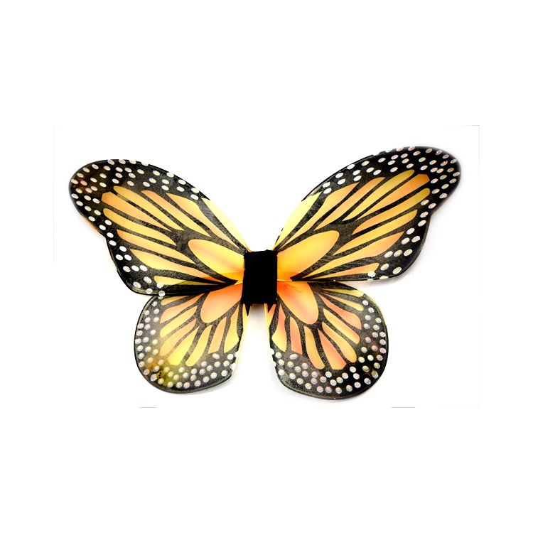 Aripi mari de fluture galben si negru cu buline albe
