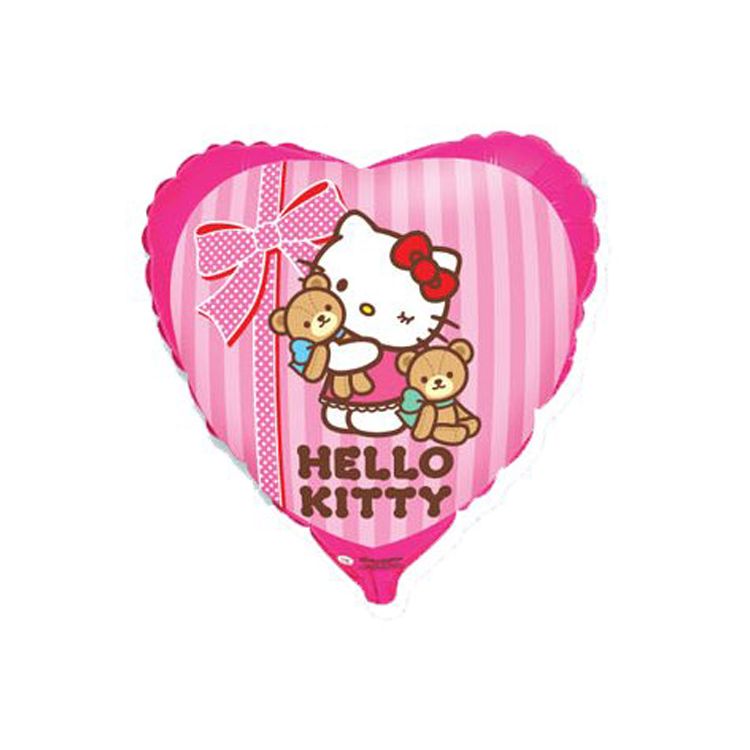 Balon folie inima Hello Kitty 45 cm
