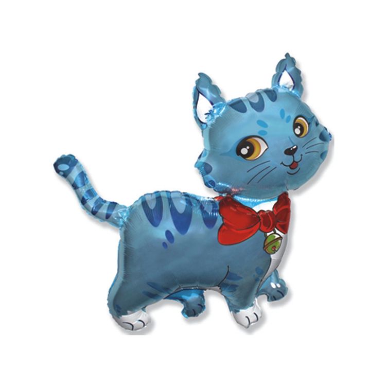 Balon folie metalizata pisica bleu 35cm