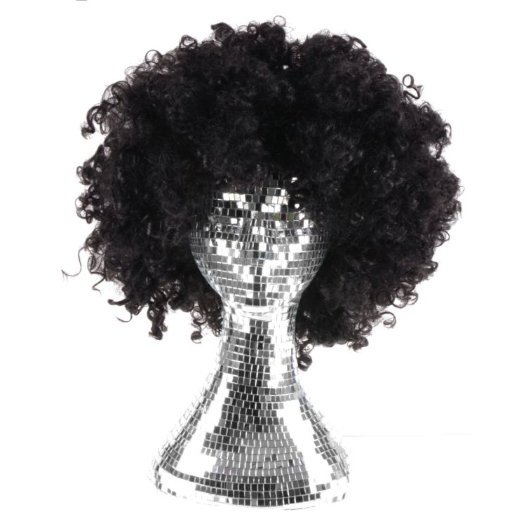 Perucă neagră afro