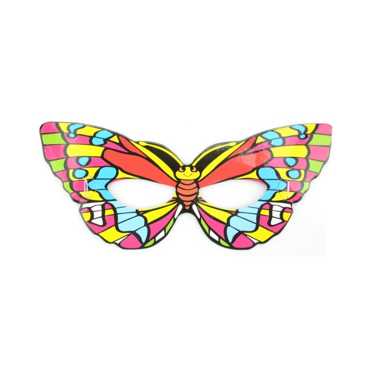 Set de 10 masti colorate divers model fluturas din carton