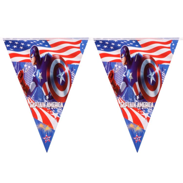 Banner stegulete Captain America pentru party