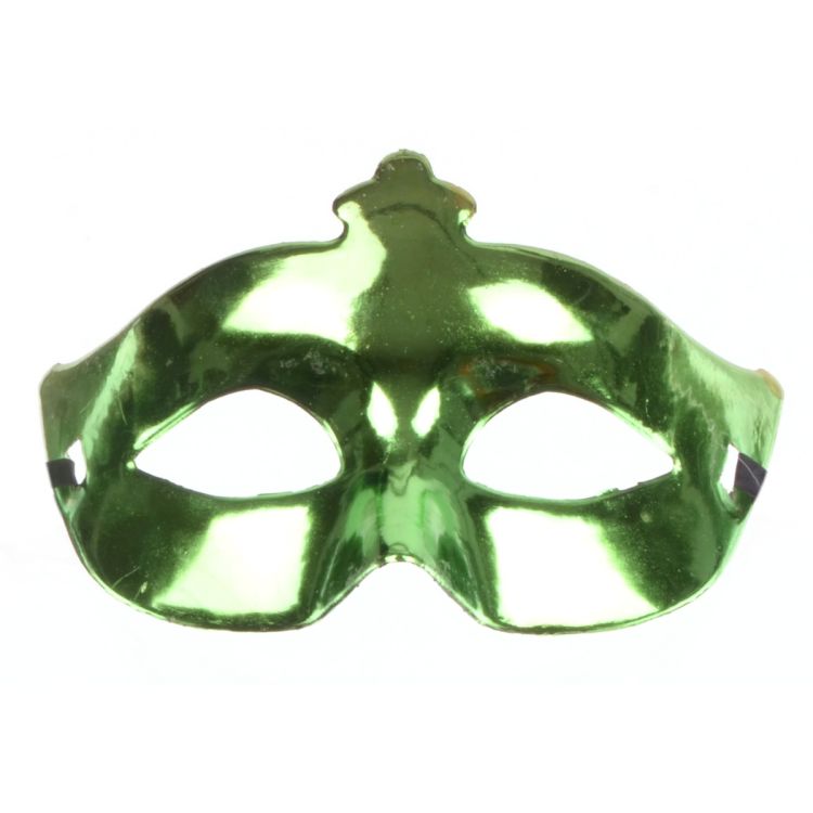 Masca de carnaval verde cu aspect metalic